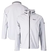 Men's Cutter & Buck Blue Seattle Seahawks Throwback Logo Vapor Water Repellent Stretch Full-Zip Rain Jacket Size: Small