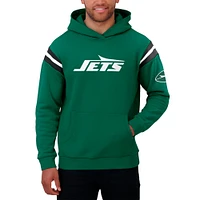 Sweat à capuche délavé pour homme de la collection Darius Rucker par Fanatics, motif football New York Jets, vert