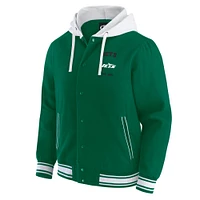 Men's Darius Rucker Collection by Fanatics Green New York Jets Full-Snap Hoodie Jacket