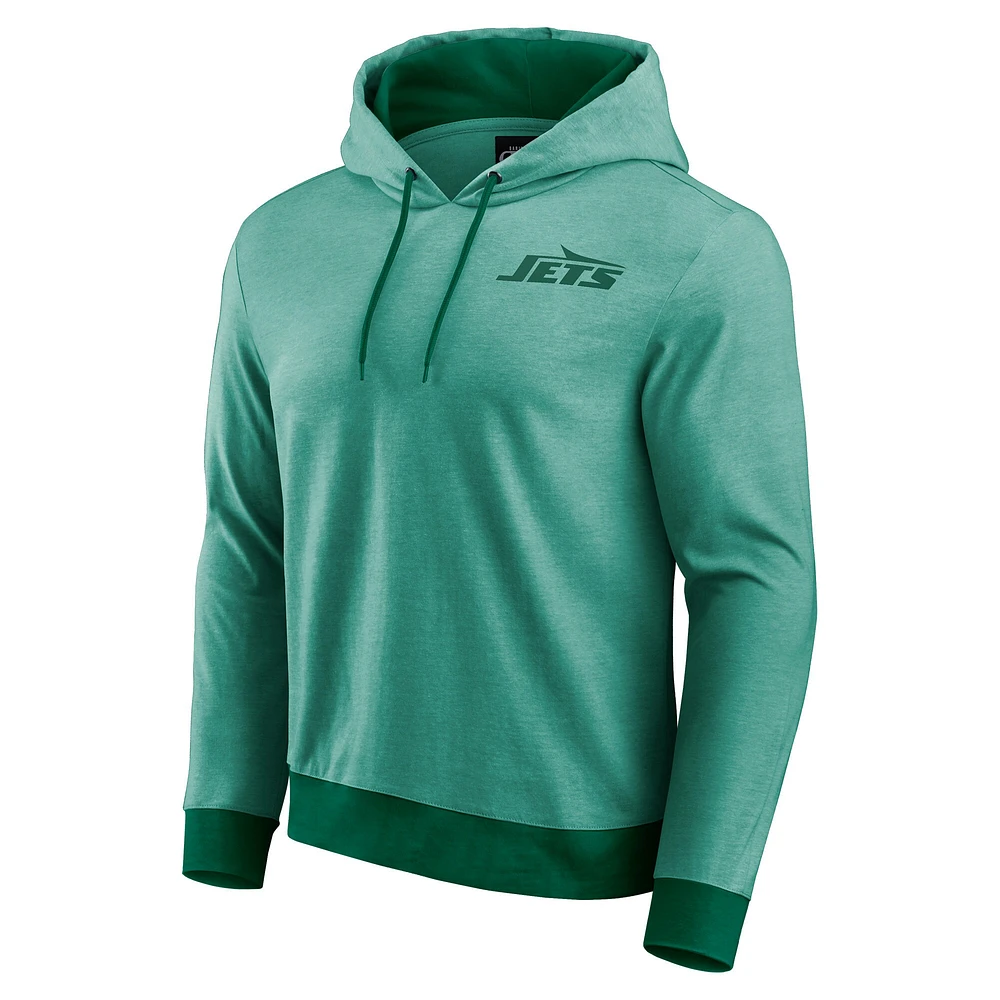 Men's Darius Rucker Collection by Fanatics Green New York Jets Tonal Knit Pullover Hoodie