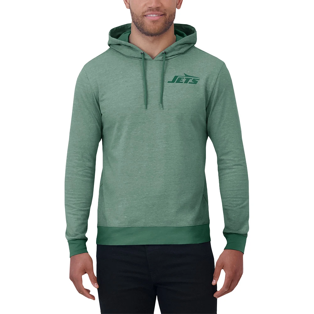 Men's Darius Rucker Collection by Fanatics Green New York Jets Tonal Knit Pullover Hoodie