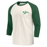 Men's Darius Rucker Collection by Fanatics Kelly Green/White New York Jets Raglan 3/4 Sleeve T-Shirt