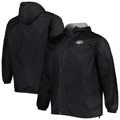 Men's Dunbrooke Black New York Jets Big & Tall Legacy Stadium Full-Zip Jacket