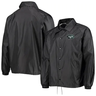 New York Jets Dunbrooke Coaches Classic Raglan Full-Snap Windbreaker Jacket - Black