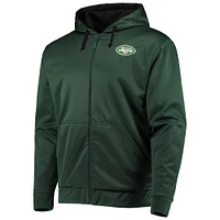 Sweat à capuche entièrement zippé pour homme Dunbrooke Green/Black New York Jets Apprentice