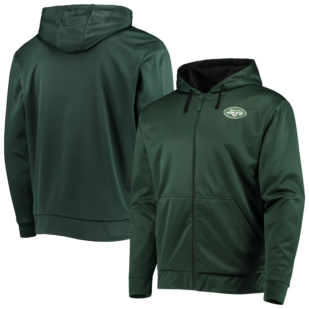 Sweat à capuche entièrement zippé pour homme Dunbrooke Green/Black New York Jets Apprentice