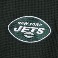 Men's Dunbrooke Green New York Jets Logo Maverick Thermal Henley Long Sleeve T-Shirt