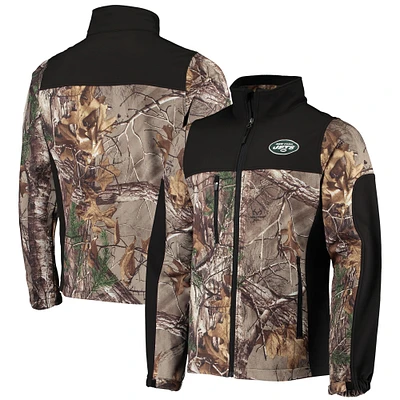 Dunbrooke Realtree Camo/Black New York Jets Circle Hunter Softshell Full-Zip Veste pour homme