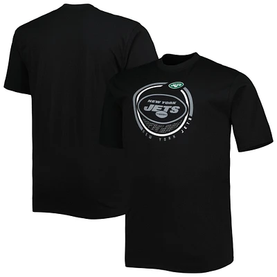 Men's Fanatics Black New York Jets Big & Tall Color Pop T-Shirt