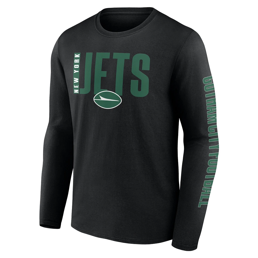 Men's Fanatics  Black New York Jets Big & Tall Vision Long Sleeve T-Shirt