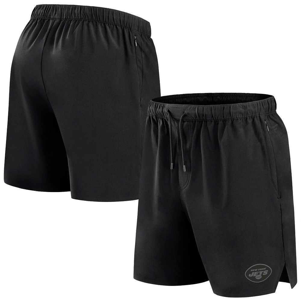 Men's Fanatics Black New York Jets Front Office Micro Tonal Shorts
