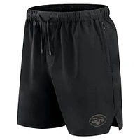 Men's Fanatics Black New York Jets Front Office Micro Tonal Shorts