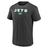 T-shirt noir fanatiques pour hommes New York Jets Jump The Gun Act Fast