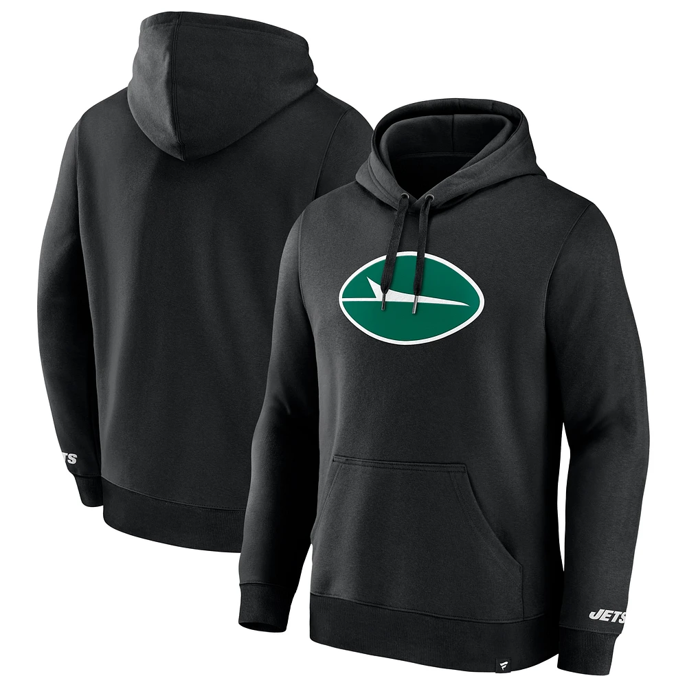 Sweat à capuche en polaire noir New York Jets Legacy pour homme Fanatics