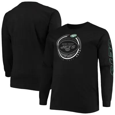 New York Jets Fanatics Branded Big & Tall Color Pop Long Sleeve T-Shirt - Black