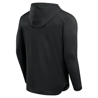Men's Fanatics Gray New York Jets Front Office Power Mono Long Sleeve Hoodie T-Shirt