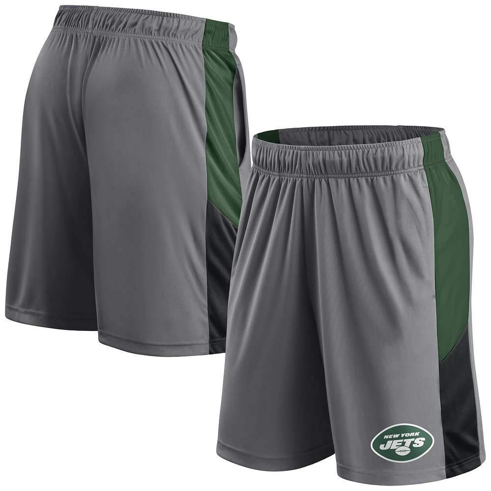 Men's Fanatics Gray New York Jets Primary Logo Shorts