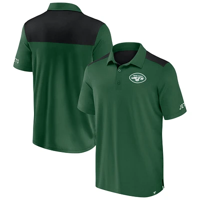 Men's Fanatics  Green/Black New York Jets Colorblock Polo