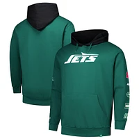 Sweat à capuche patchs Big & Tall New York Jets vert fanatiques pour hommes