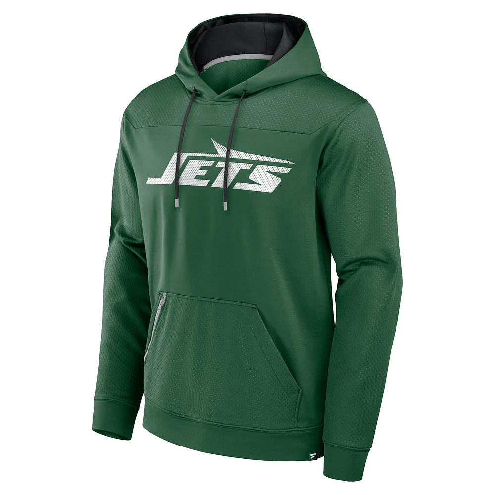 Men's Fanatics Green New York Jets Defender Pullover Hoodie