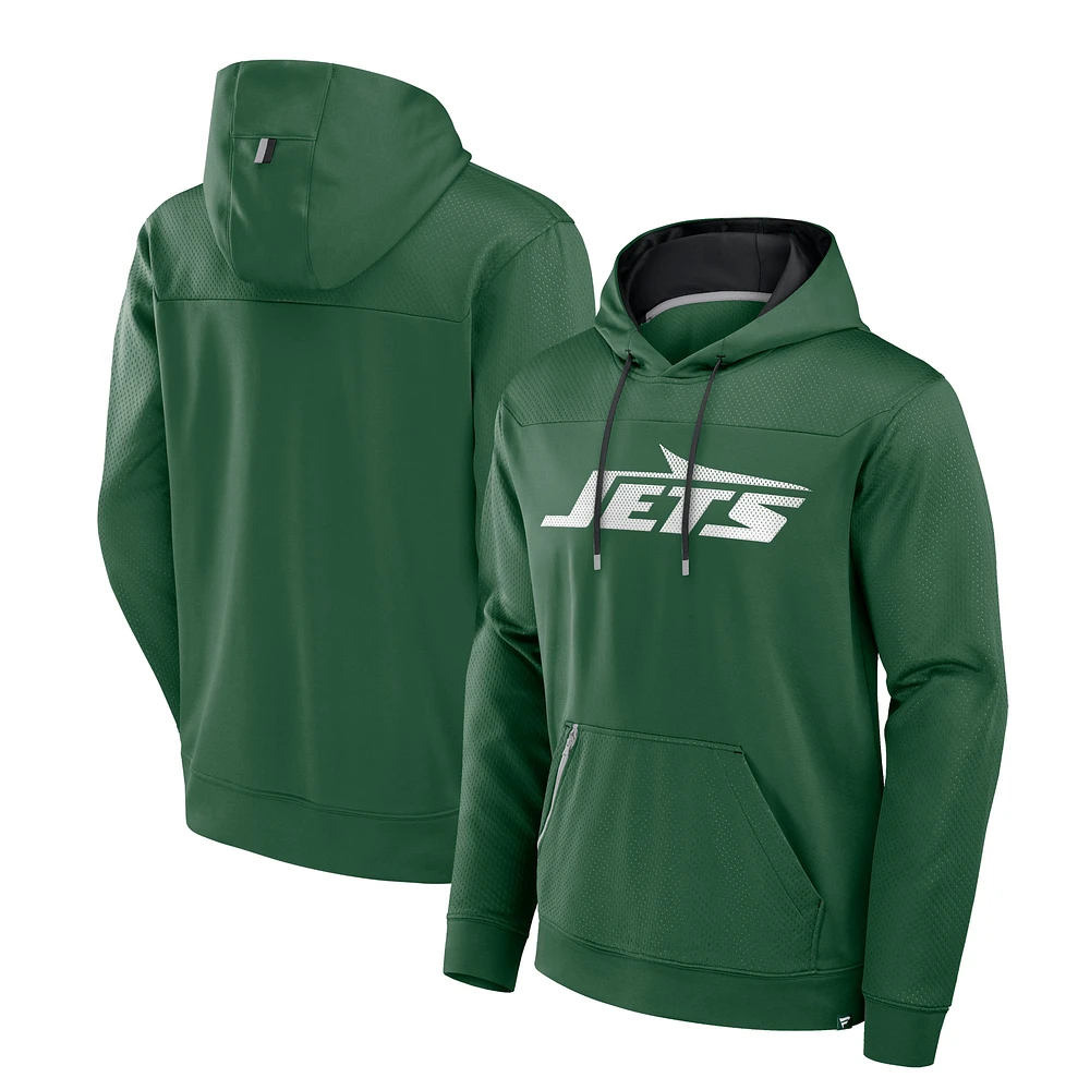 Men's Fanatics Green New York Jets Defender Pullover Hoodie