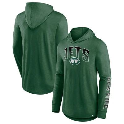 T-shirt à capuche manches longues Fanatics vert New York Jets Front Runner pour hommes