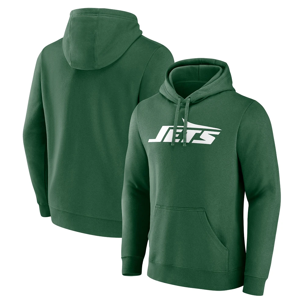 Sweat à capuche vert avec logo principal des New York Jets Fanatics pour hommes