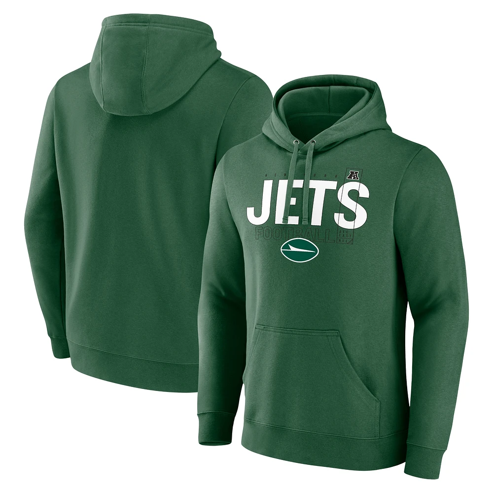 Sweat à capuche vert New York Jets Pylon Outline Fanatics pour hommes