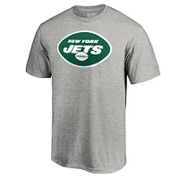 T-shirt Fanatics gris chiné pour homme avec logo principal des New York Jets