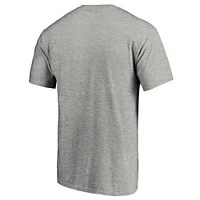 T-shirt Fanatics gris chiné pour homme avec logo principal des New York Jets