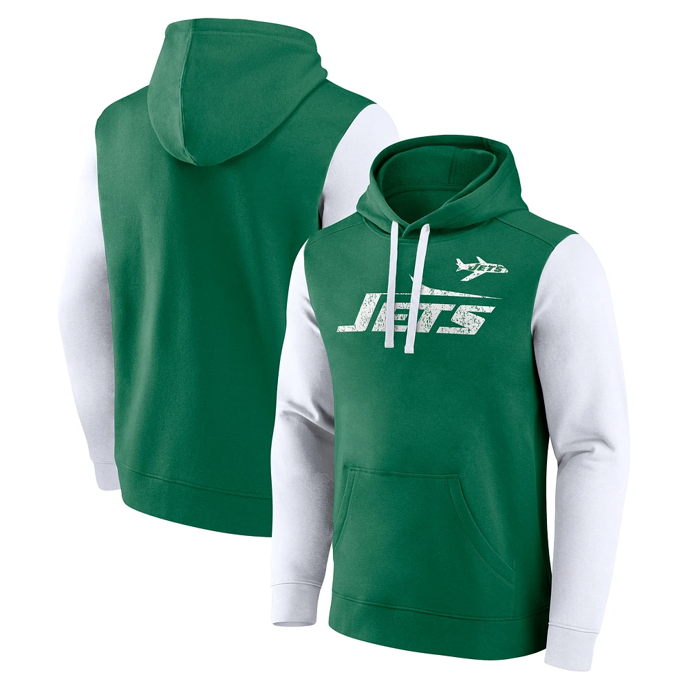 Men's Fanatics Kelly Green New York Jets Fleece Pullover Hoodie