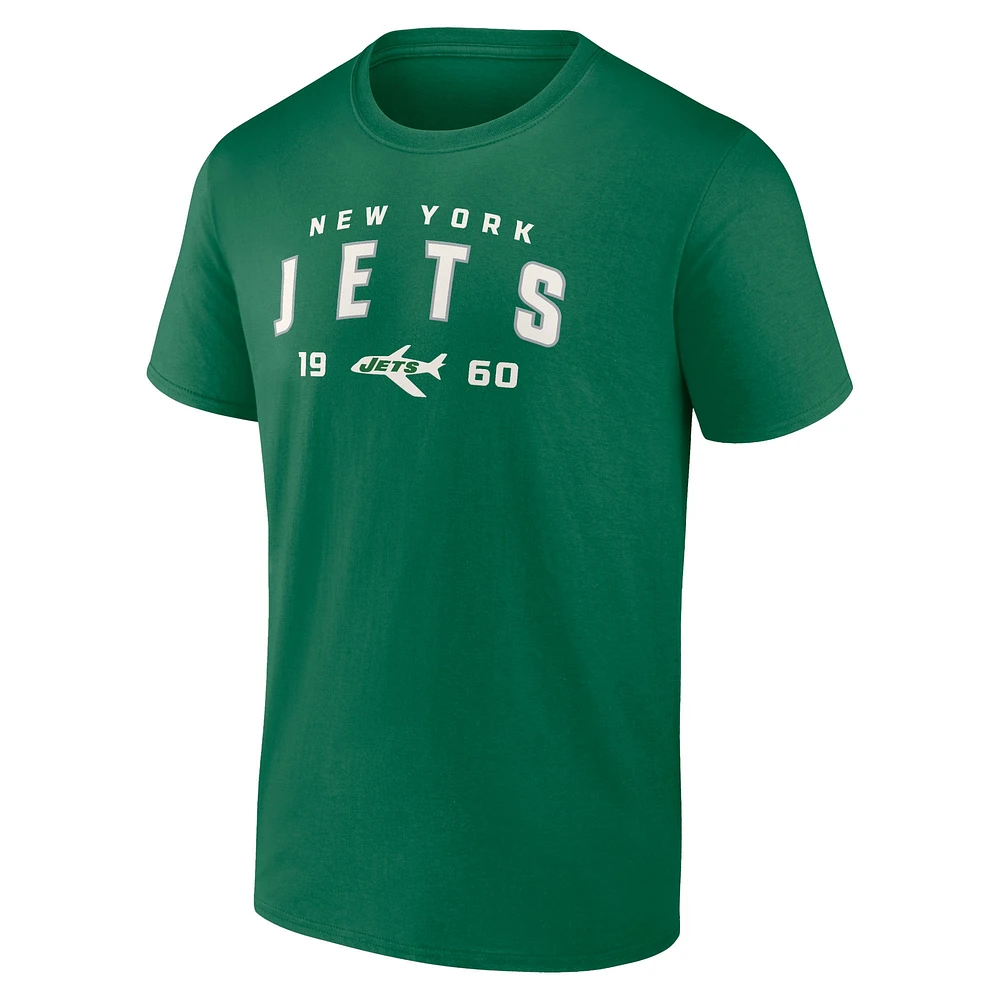 Men's Fanatics Kelly Green New York Jets Gridiron Classics Established T-Shirt