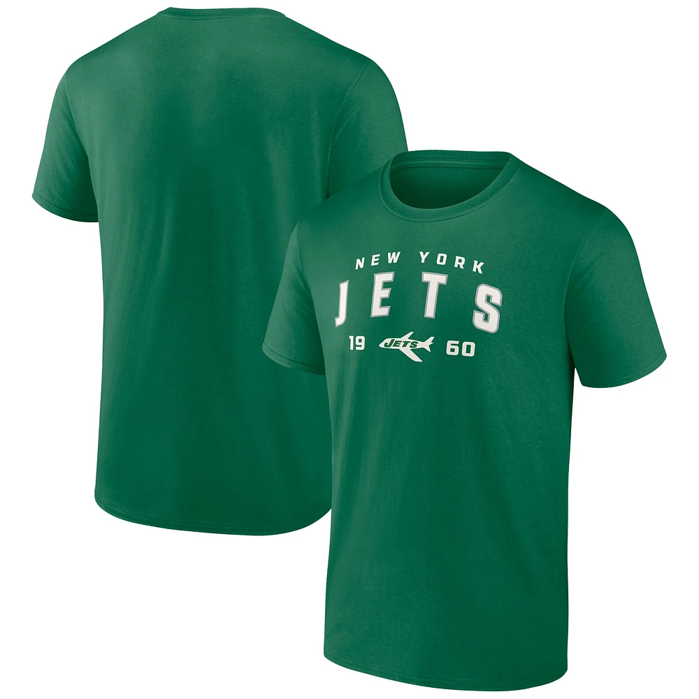 Men's Fanatics Kelly Green New York Jets Gridiron Classics Established T-Shirt