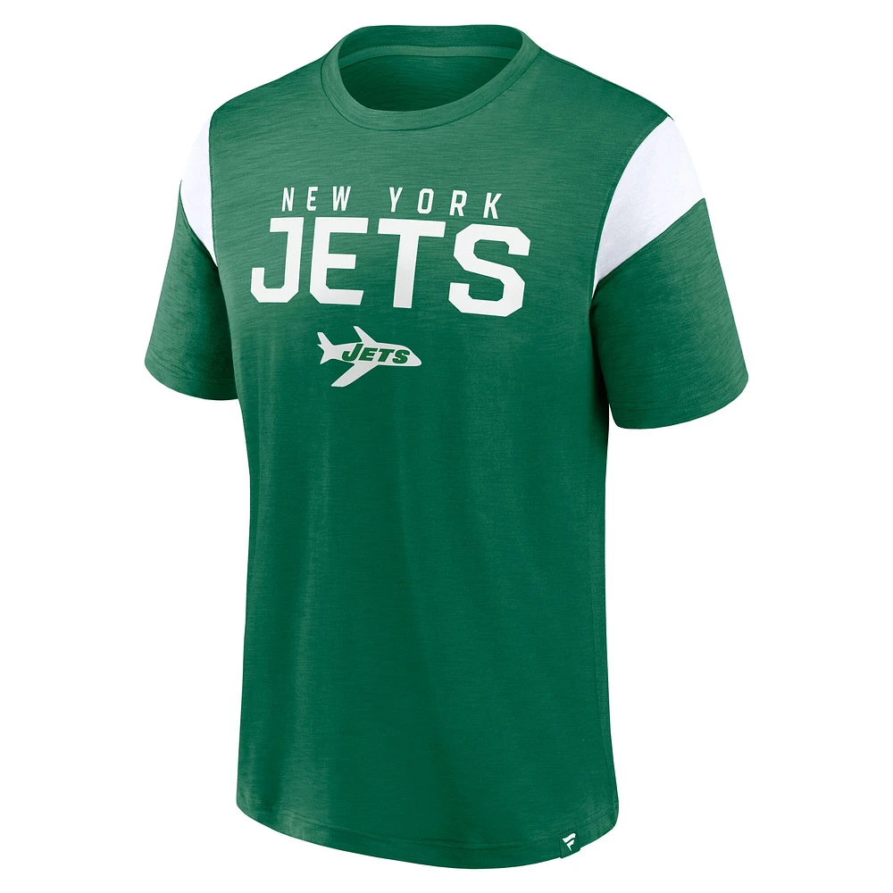 Men's Fanatics Kelly Green New York Jets Home Stretch Team T-Shirt
