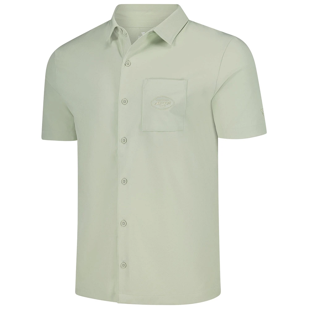 Men's Fanatics Light Green New York Jets Front Office Button-Up Shirt