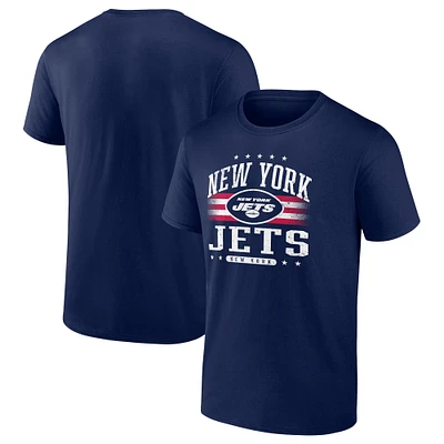 T-shirt Americana Fanatics bleu marine New York Jets pour hommes