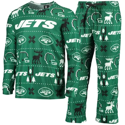 Men's Philadelphia Eagles FOCO Midnight Green Team Ugly Pajama Set