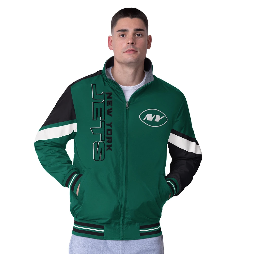 Veste réversible entièrement zippée G-III Extreme Green New York Jets pour homme