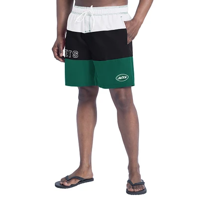 Men's G-III Sports by Carl Banks  Green/Black New York Jets Sunrise Volley Swim Shorts
