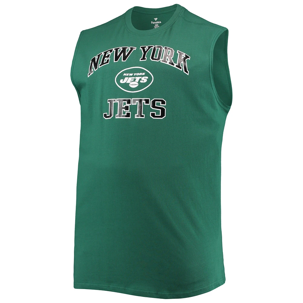 Men's Green New York Jets Big & Tall Muscle Tank Top