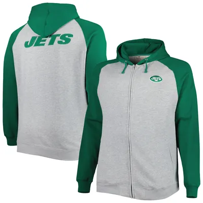 New York Jets Starter Logo Extreme Full-Zip Hoodie - Green/Gray