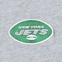 Men's Heather Gray New York Jets Big & Tall Fleece Raglan Full-Zip Hoodie Jacket