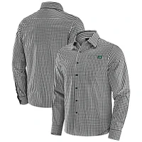 Chemise boutonnée à manches longues Dual Threat pour homme J. Palmer Black New York Jets