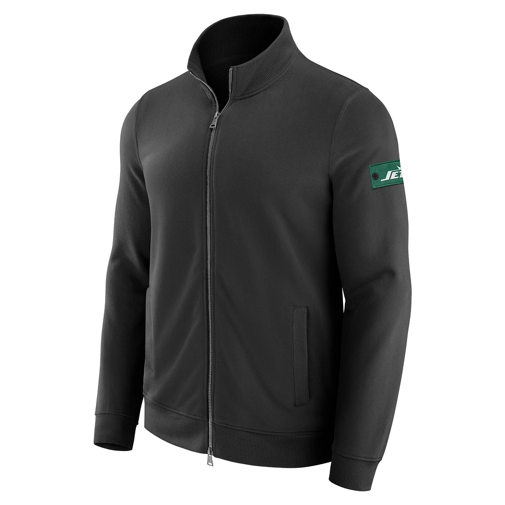 Men's J. Palmer Black New York Jets QB1 Full-Zip Sweatshirt