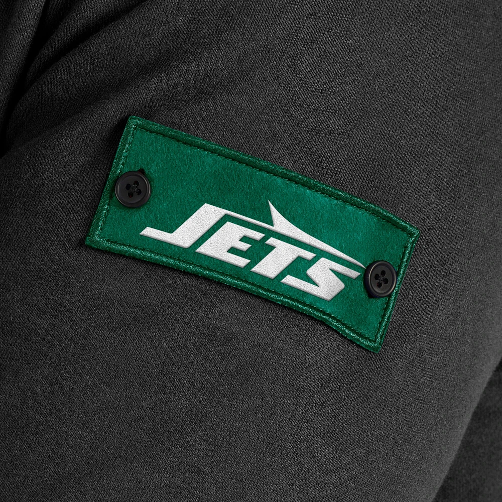 Men's J. Palmer Black New York Jets QB1 Full-Zip Sweatshirt