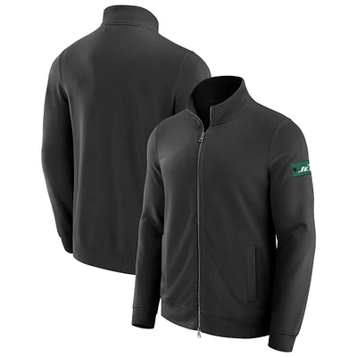 Men's J. Palmer Black New York Jets QB1 Full-Zip Sweatshirt