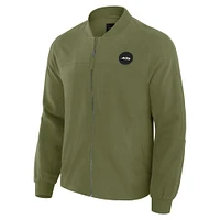 Men's J. Palmer Olive New York Jets Lightweight Cover-4 Tri-Blend Full-Zip Jacket