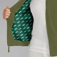 Veste légère à fermeture éclair complète J. Palmer Olive New York Jets Cover-4 Tri-Blend pour homme