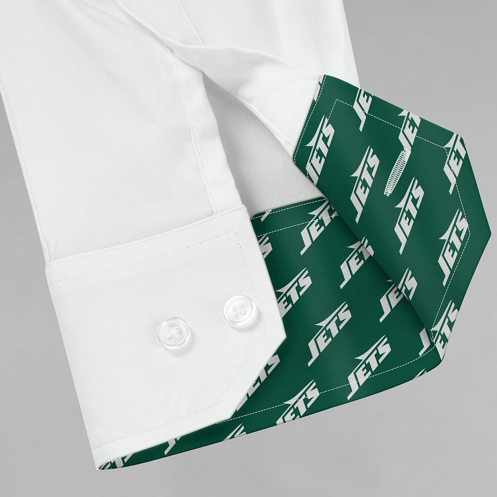 Men's J. Palmer White New York Jets Man-In-Motion Long Sleeve Button-Up Dress Shirt