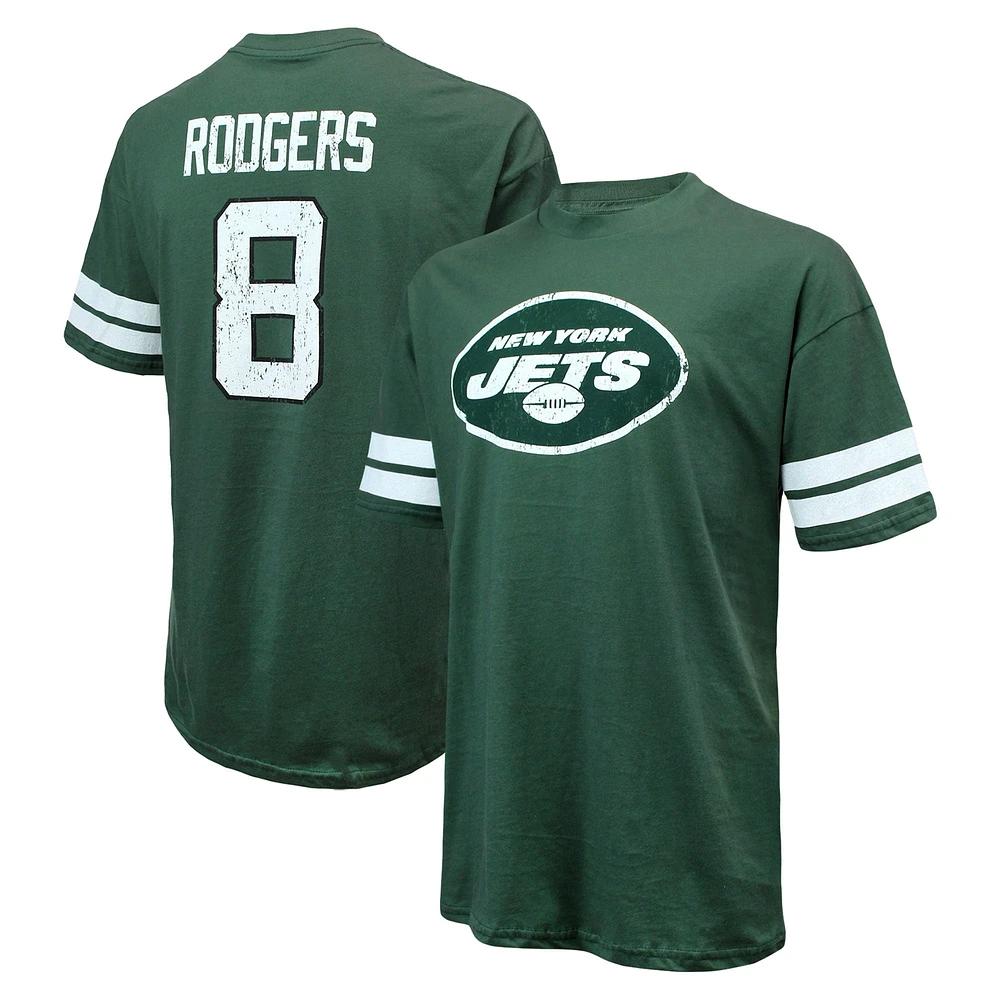 INR JET GREEN 8 AARON RODGERS SURDIMENSIONNÉ POUR HOMMES SST TEEMENNUM